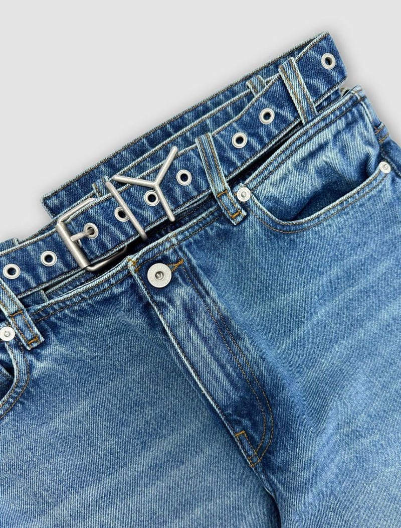 Y/Project Evergreen Y-belt jeans outlook