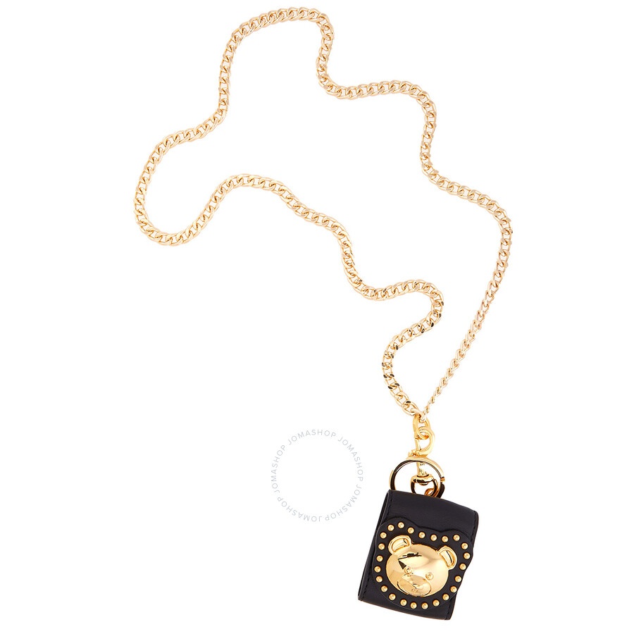 Moschino Black Studded Teddy Airpods Case - 5