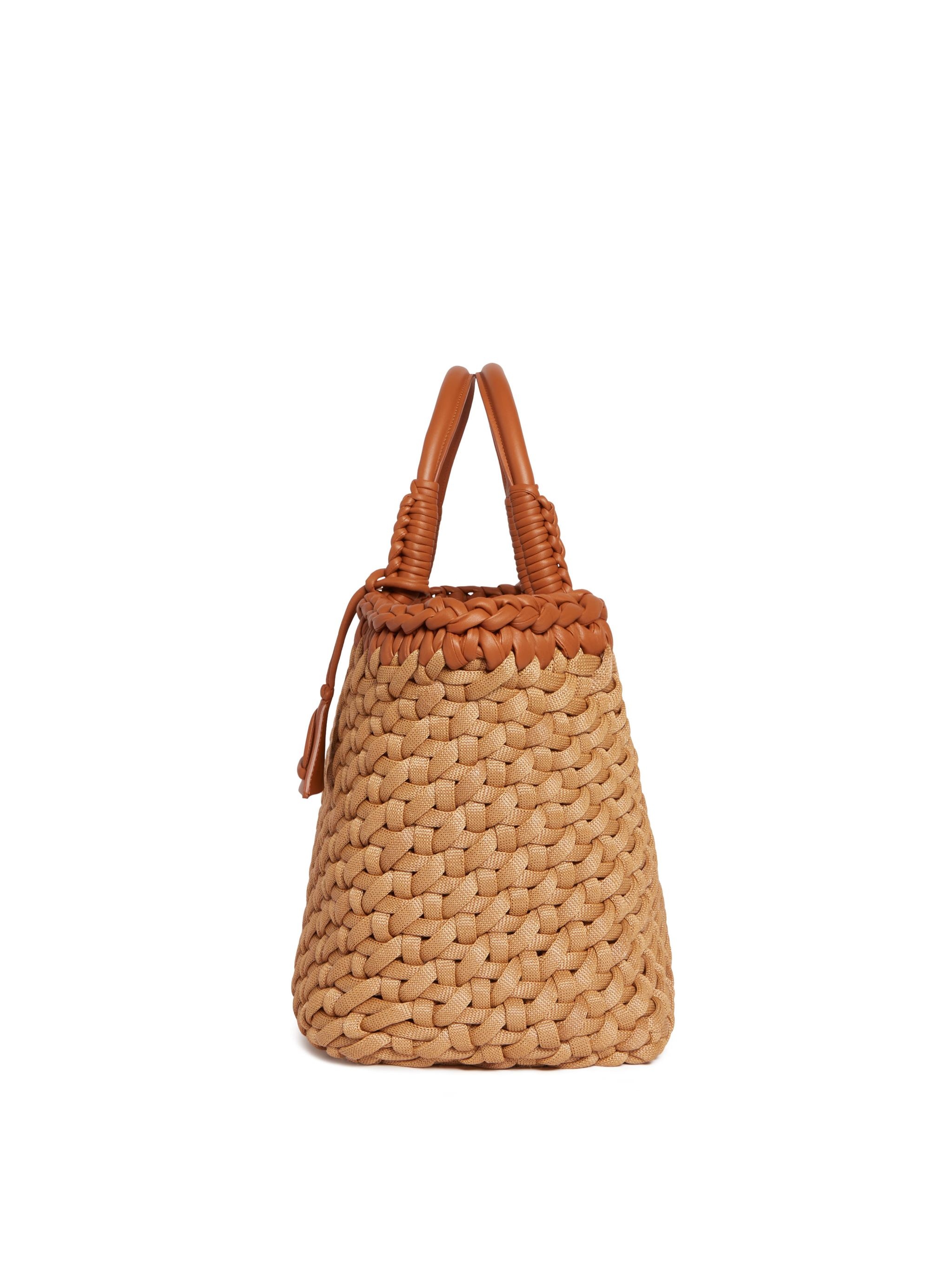 Icon Leather & Rafia Big Tote - 5