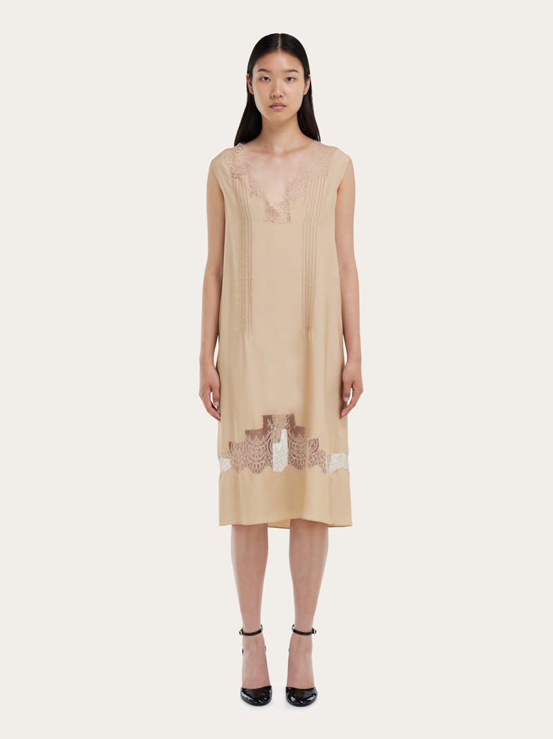 FERRAGAMO Dress with lace inserts outlook