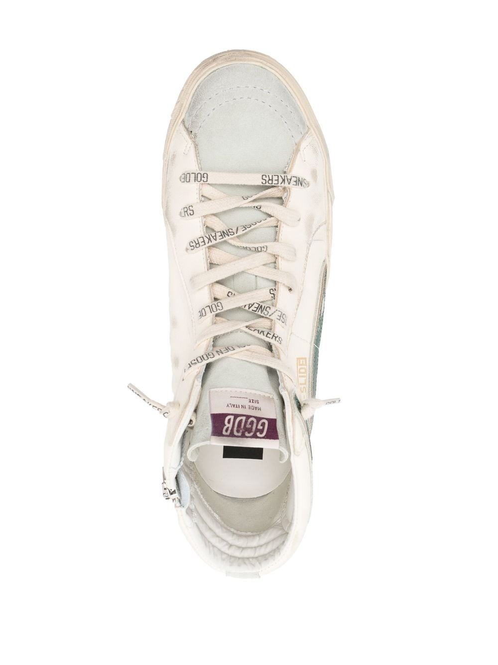 Slide distressed high-top sneakers - 4