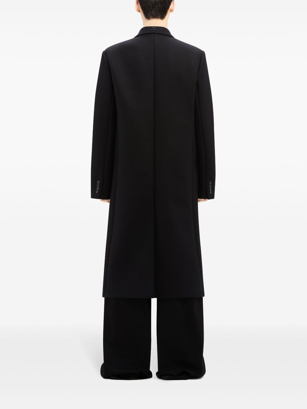 tailored long wool blend coat - 5