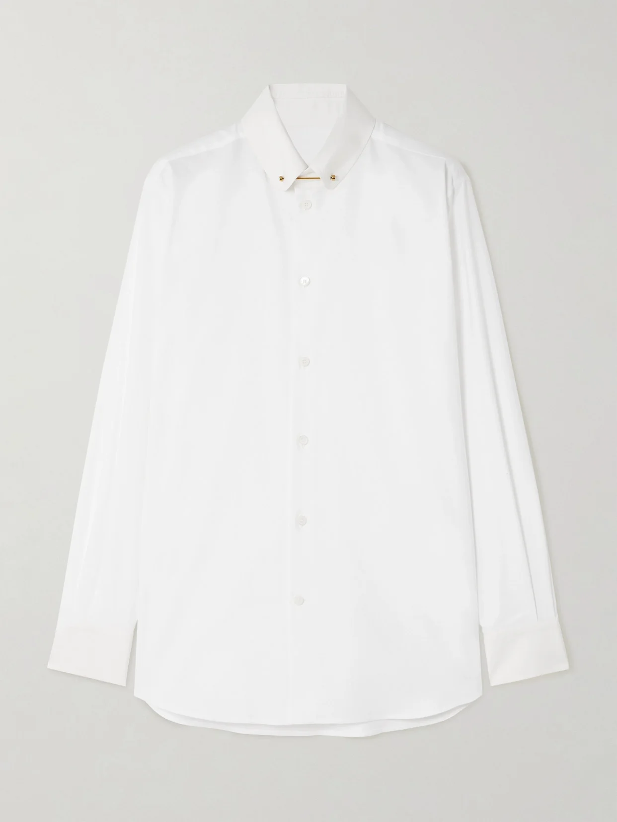 Thea Embellished Cotton Oxford Shirt - 1