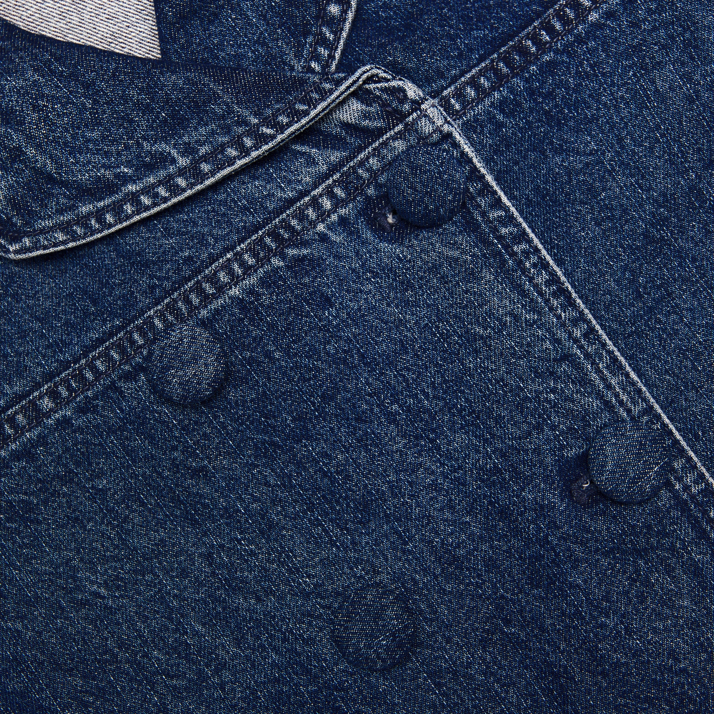 Double Breasted Denim Jacket - 5
