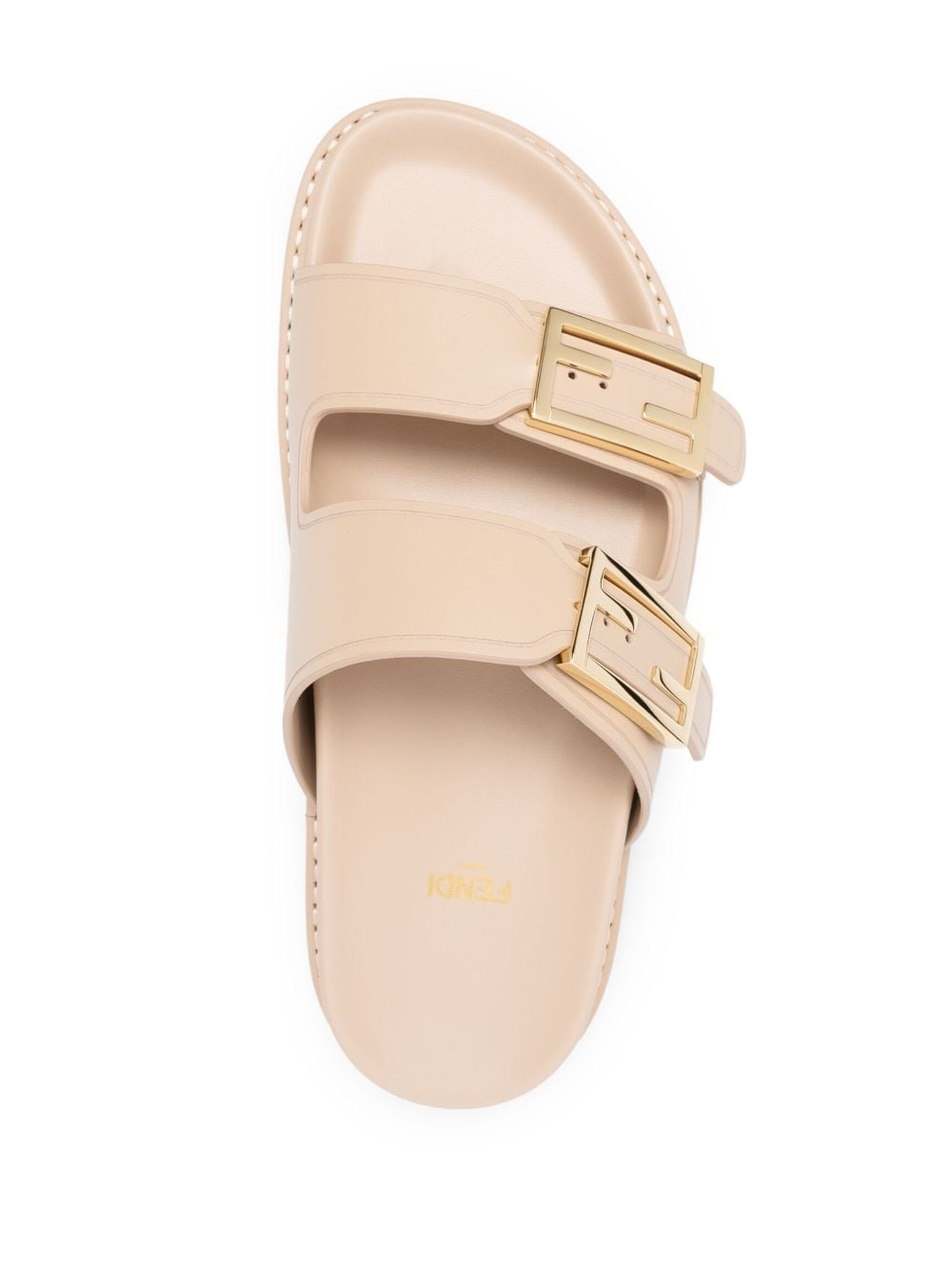 Fendi Feel logo-buckle slides - 4