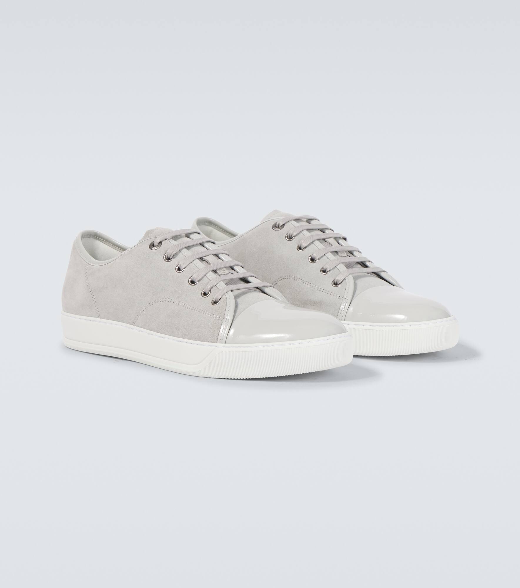 DBB1 leather-trimmed suede sneakers - 5