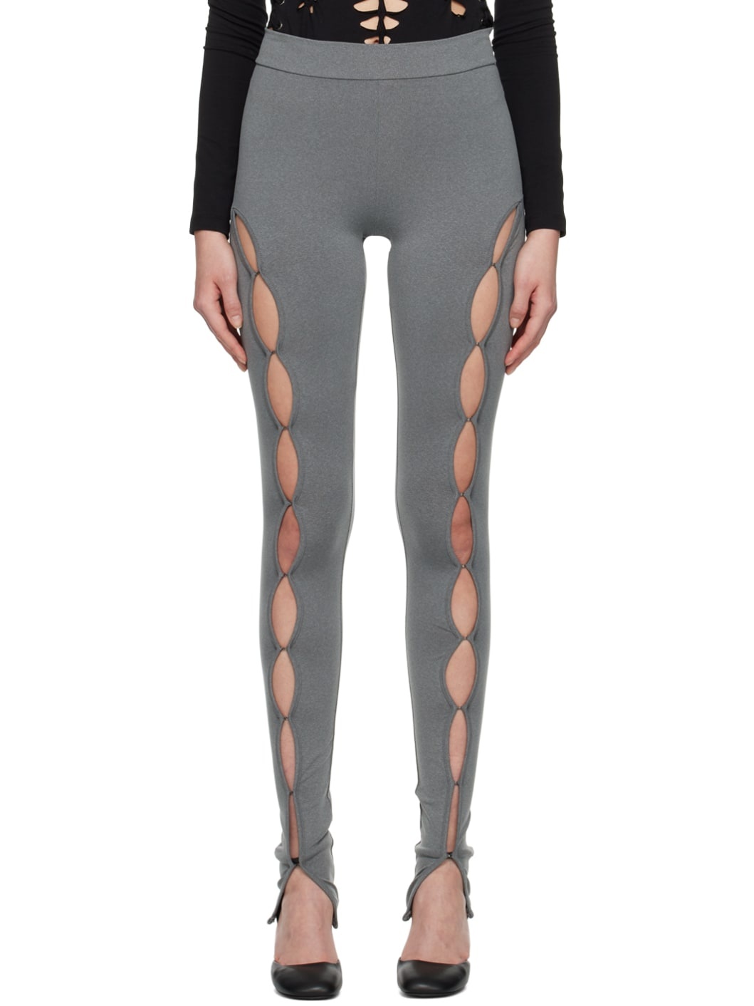 Gray Vented Leggings - 1