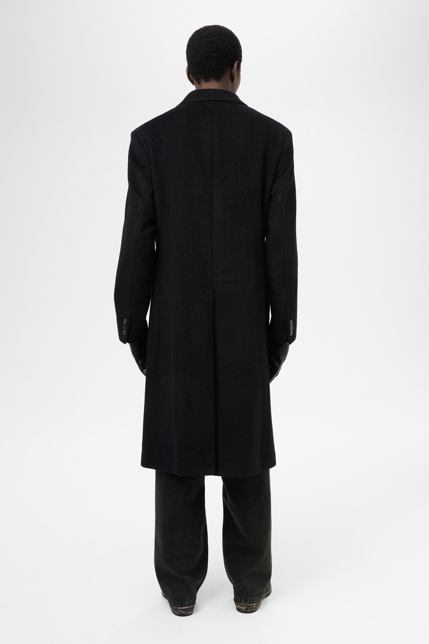 Our Legacy Whale Coat Black Hairy Wool | REVERSIBLE