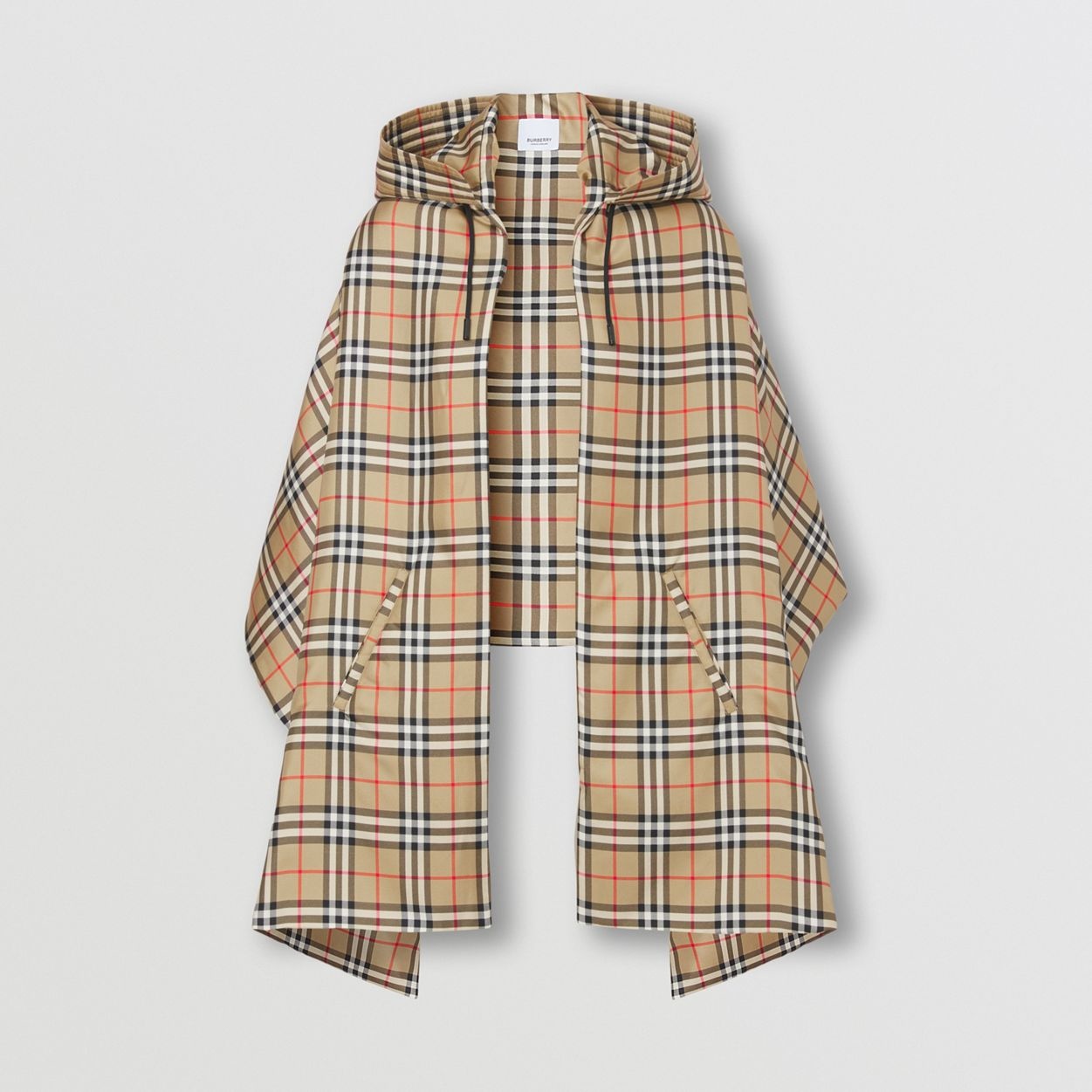 Vintage Check Silk Padded Cape - 4