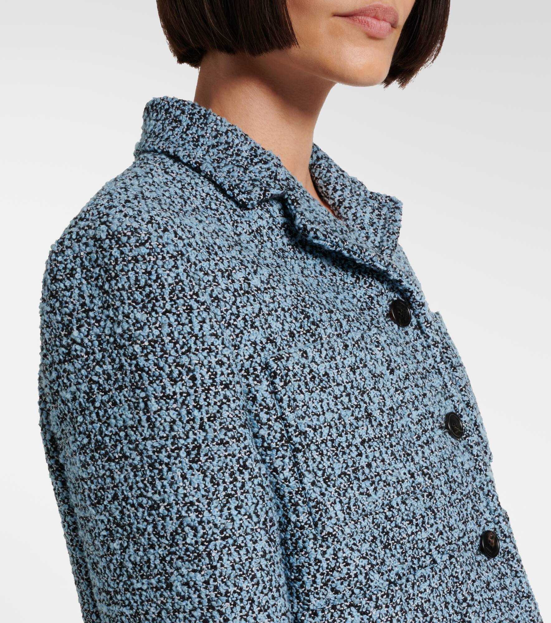 Cotton and wool-blend tweed jacket - 4