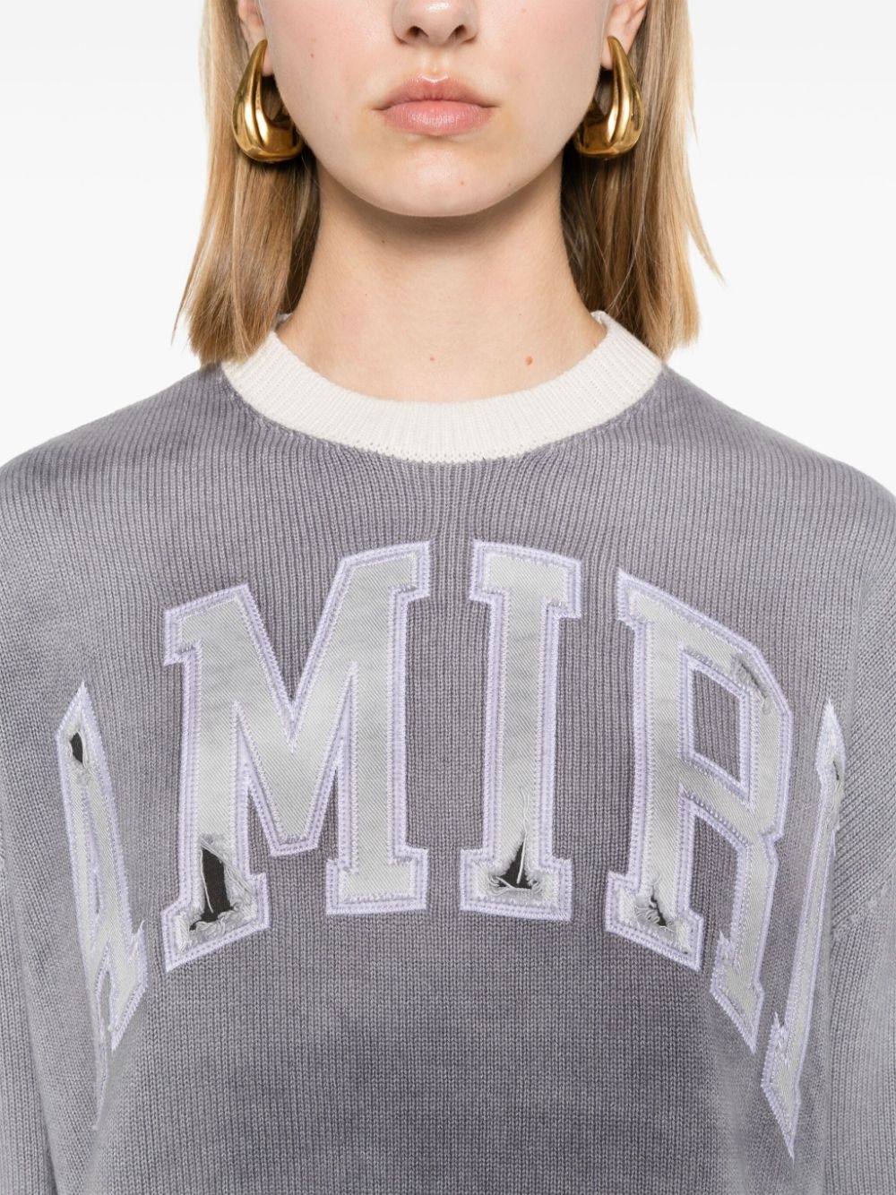 Vintage cashmere cropped jumper - 5