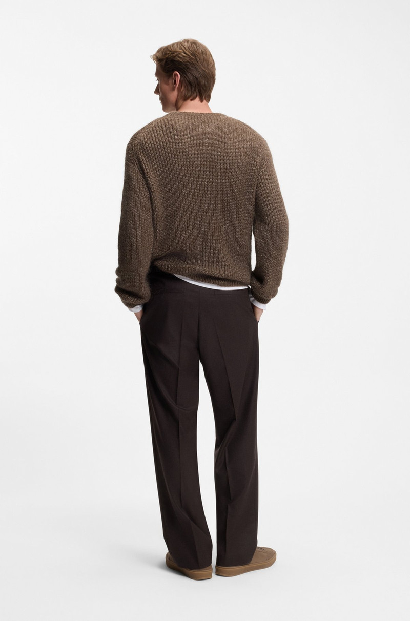 BECKHAM X BOSS KNITTED SWEATER WITH MOULINÉ RIB 6