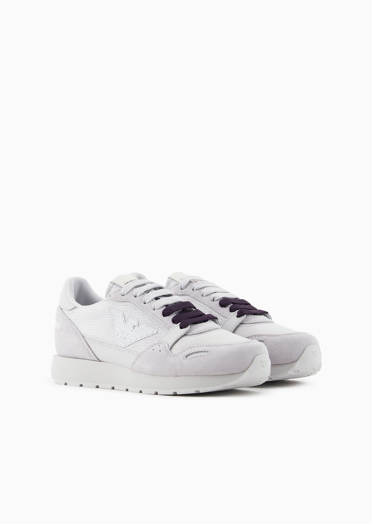 Mesh sneakers with suede details and eagle patch - 3
