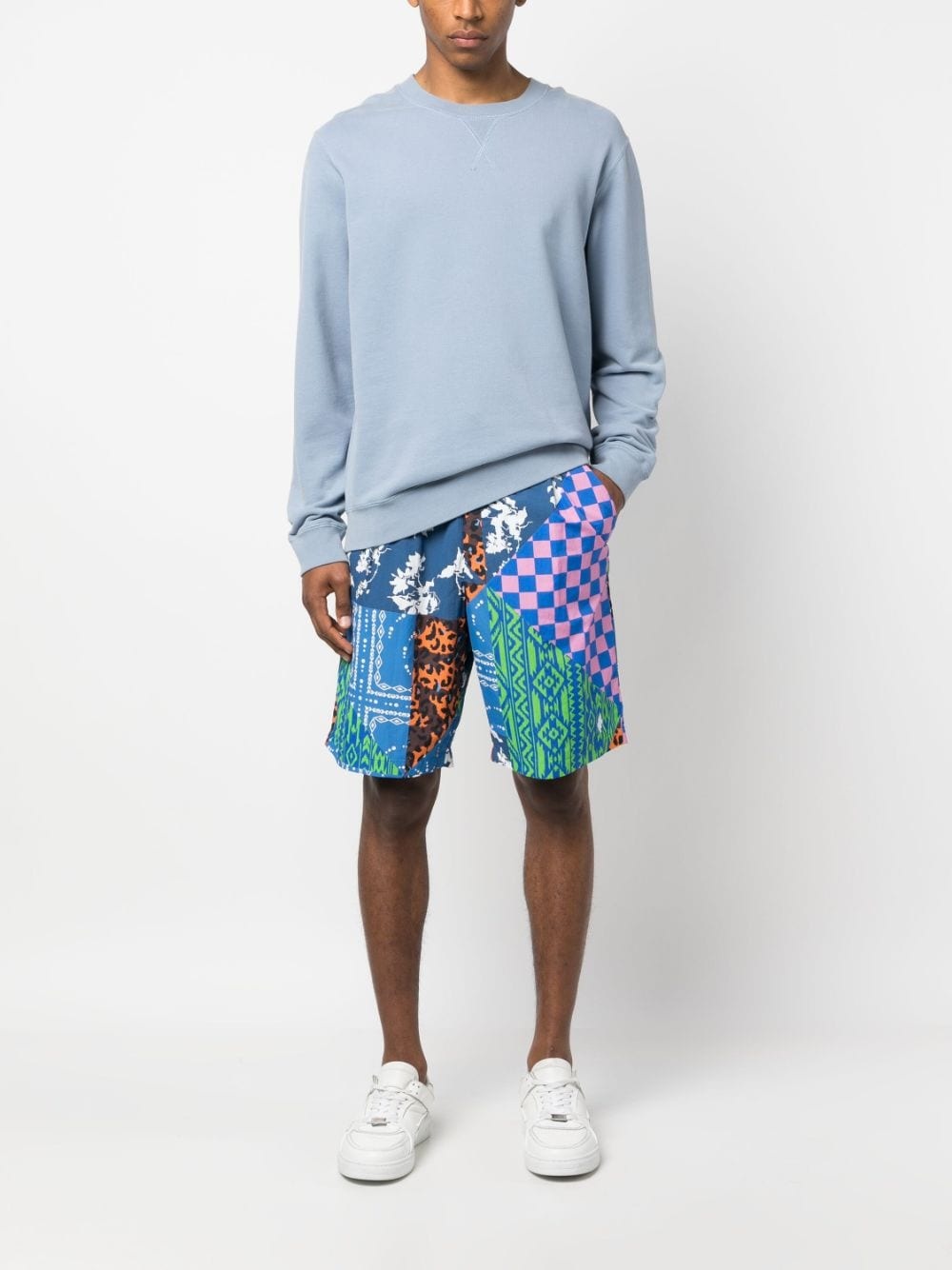 multi-panel knee-length shorts - 2
