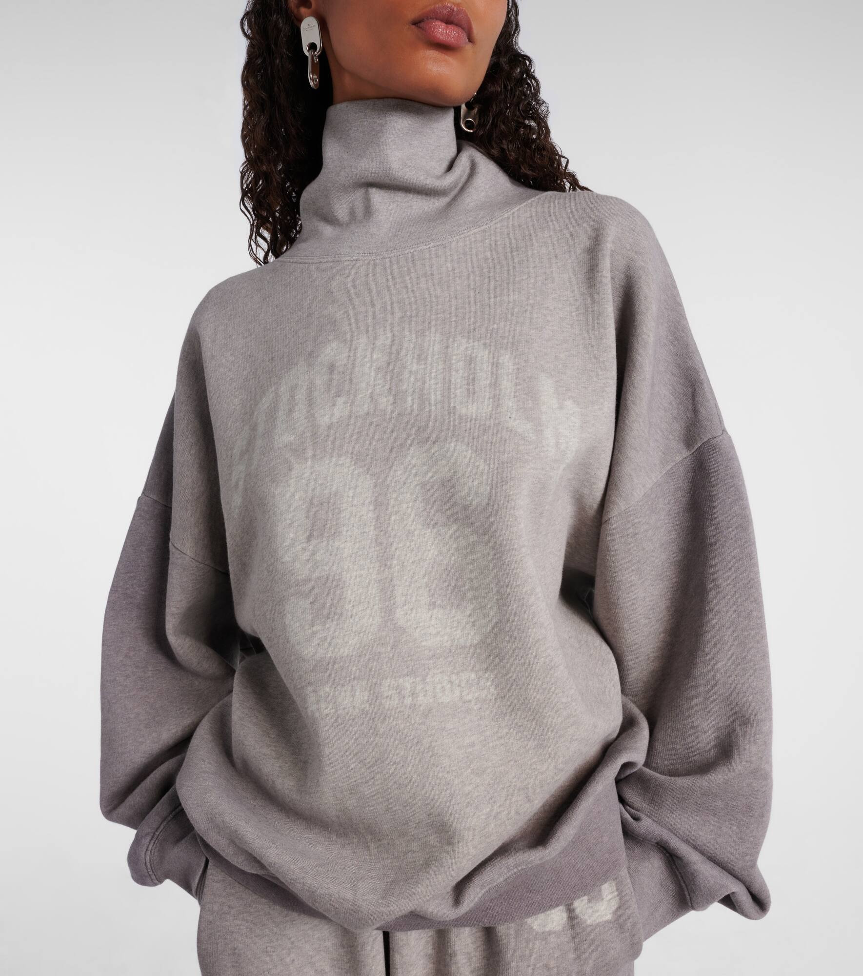 Logo printed cotton jersey sweatshirt - 6
