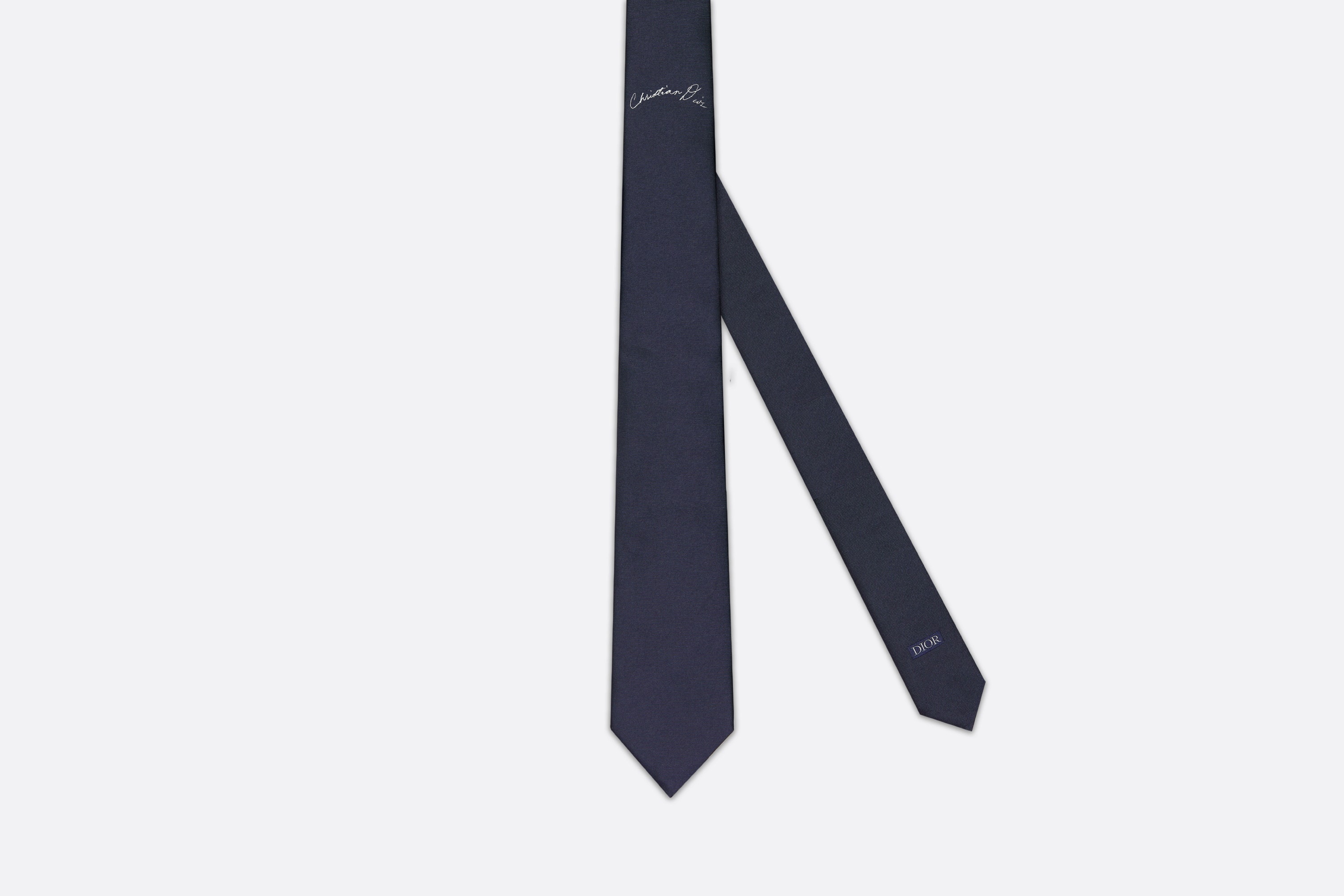 Tie with Handwritten Christian Dior Signature - 1