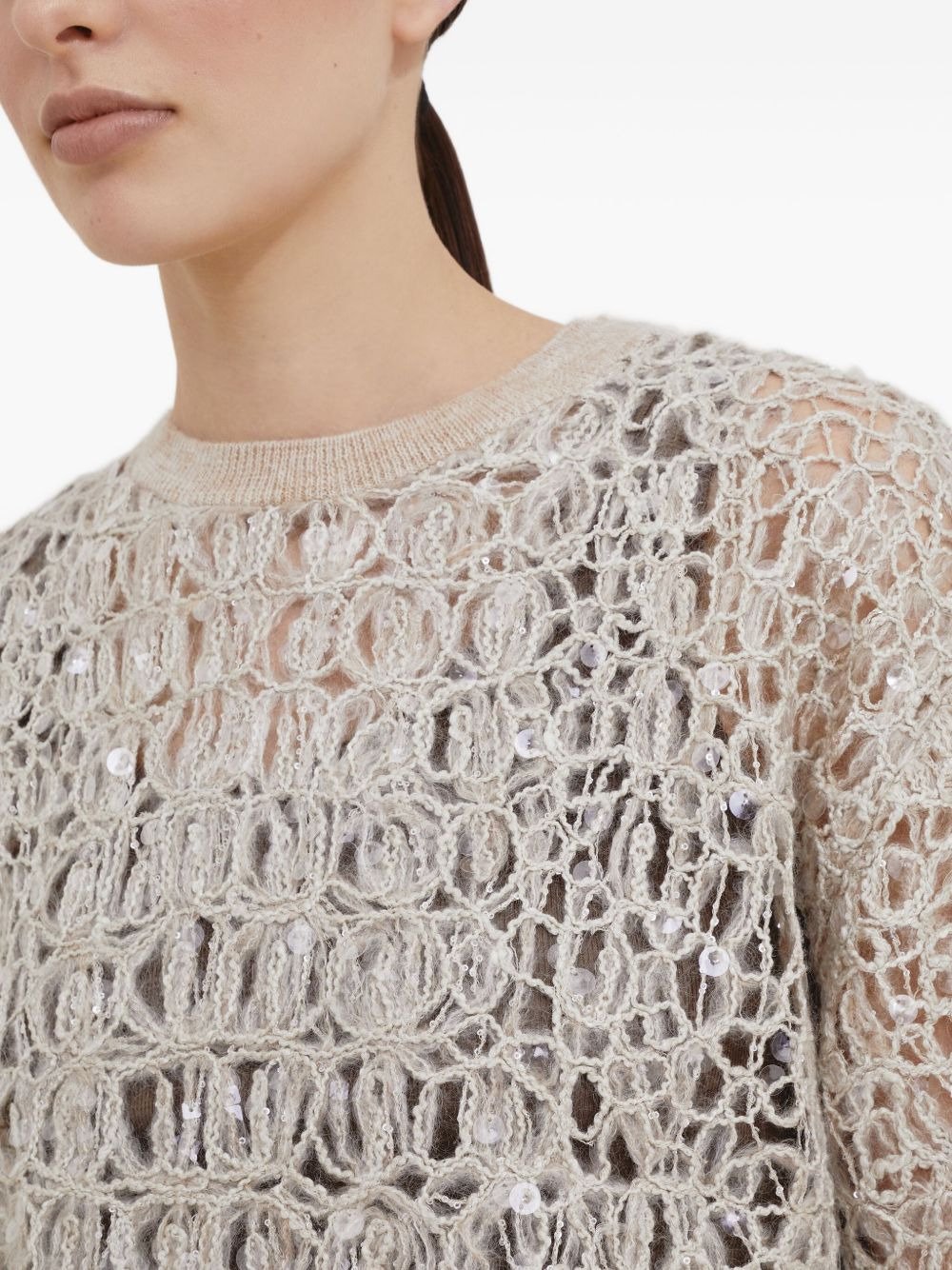 sequin-embellished T-shirt - 6