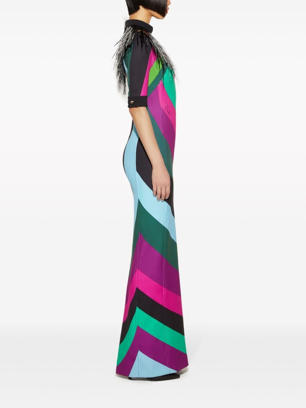 Iride-print crepe maxi dress - 3