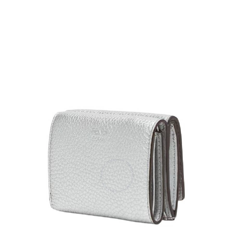 Fendi Argento/Palladio Ladies Peekaboo Micro Tri-fold Wallet - 2
