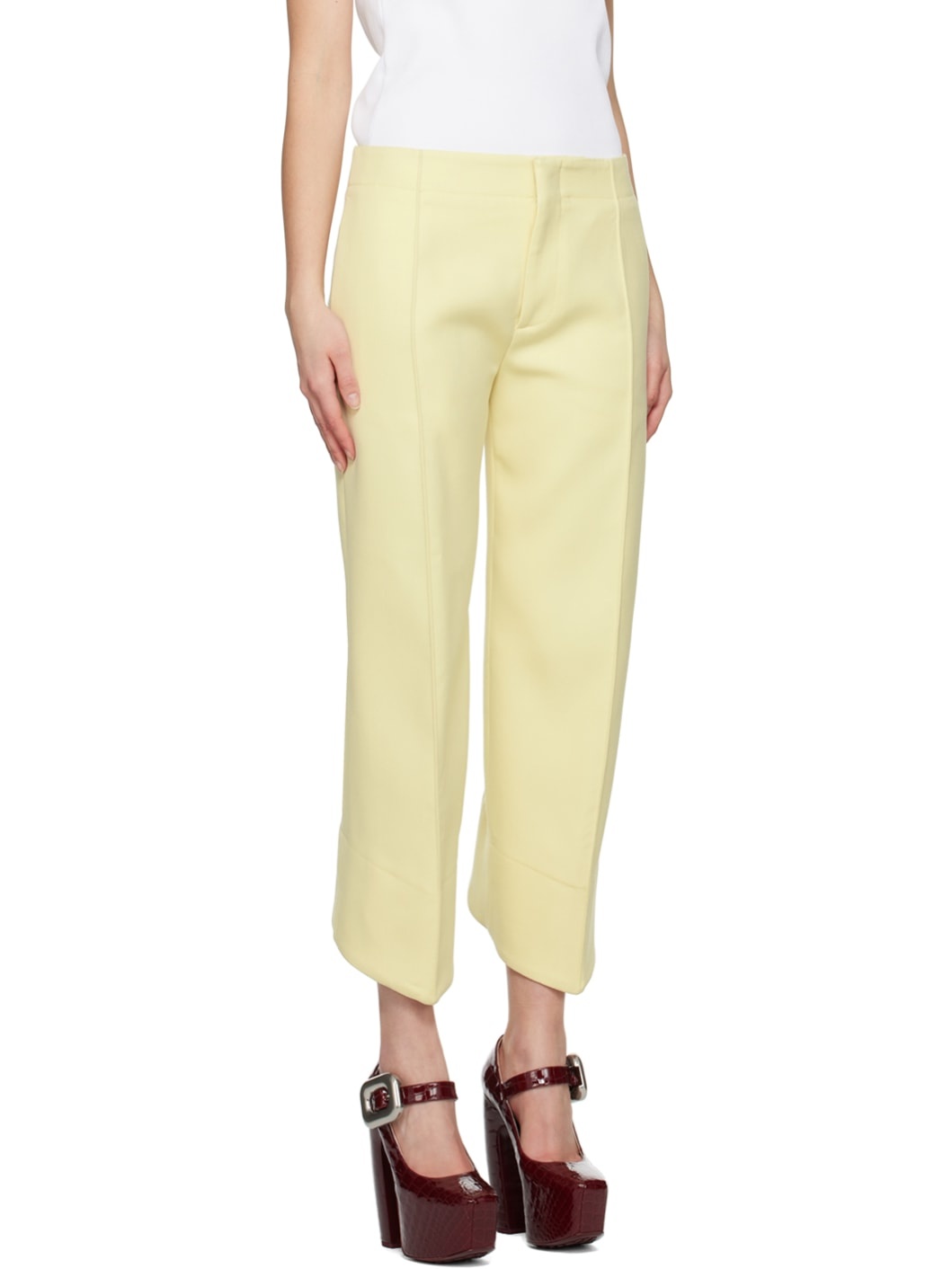 Yellow Curved Trousers - 2