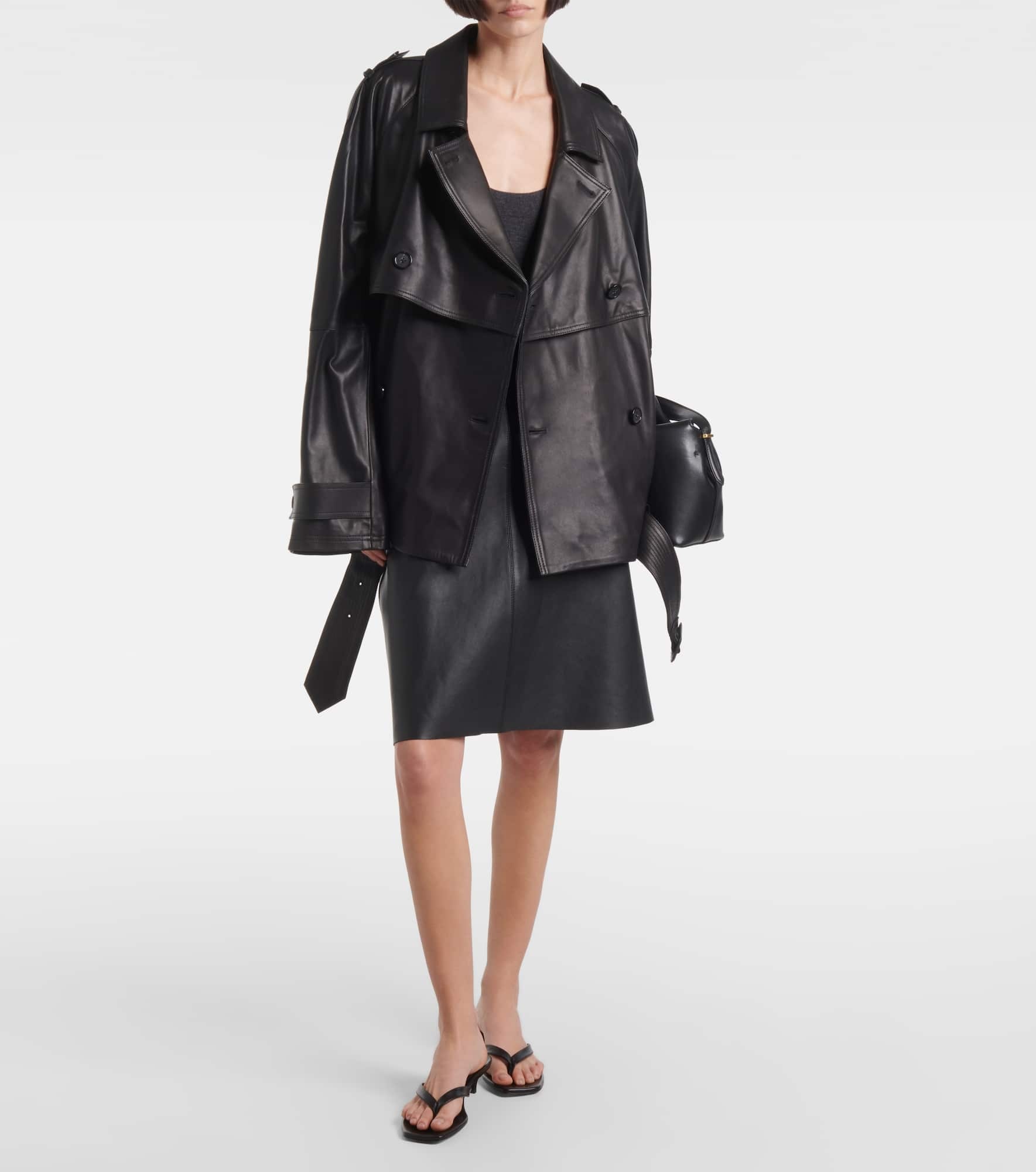 Oversized leather jacket - 2