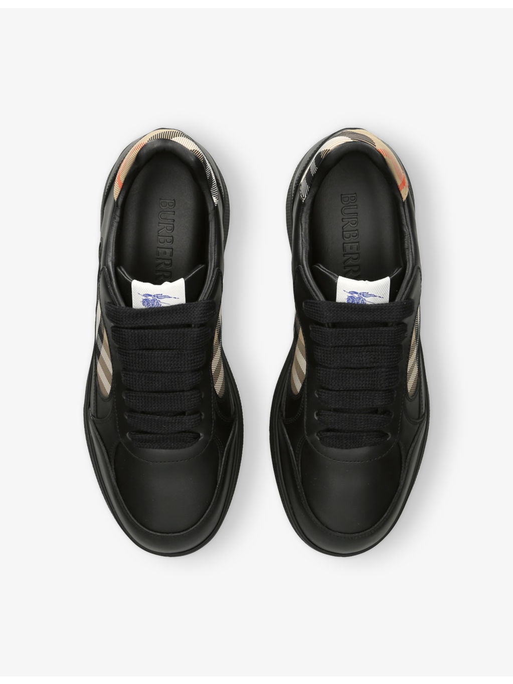 Terrace Check Low-Top Leather Trainers - 2