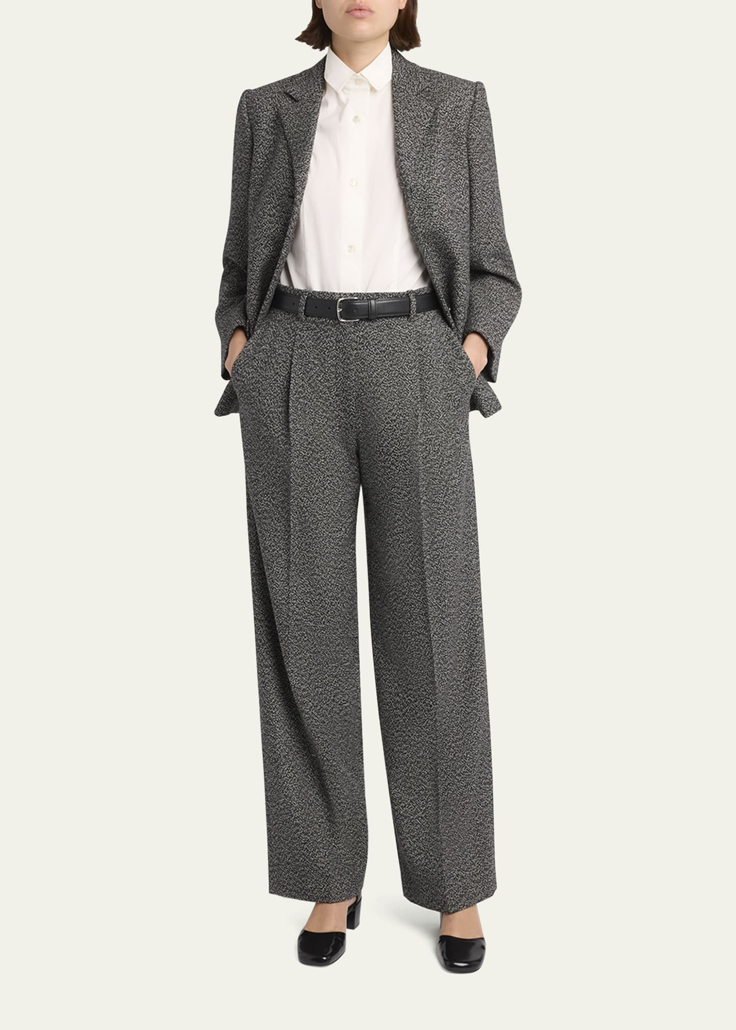 Mikkela Pleated Cashmere Straight-Leg Pants - 2