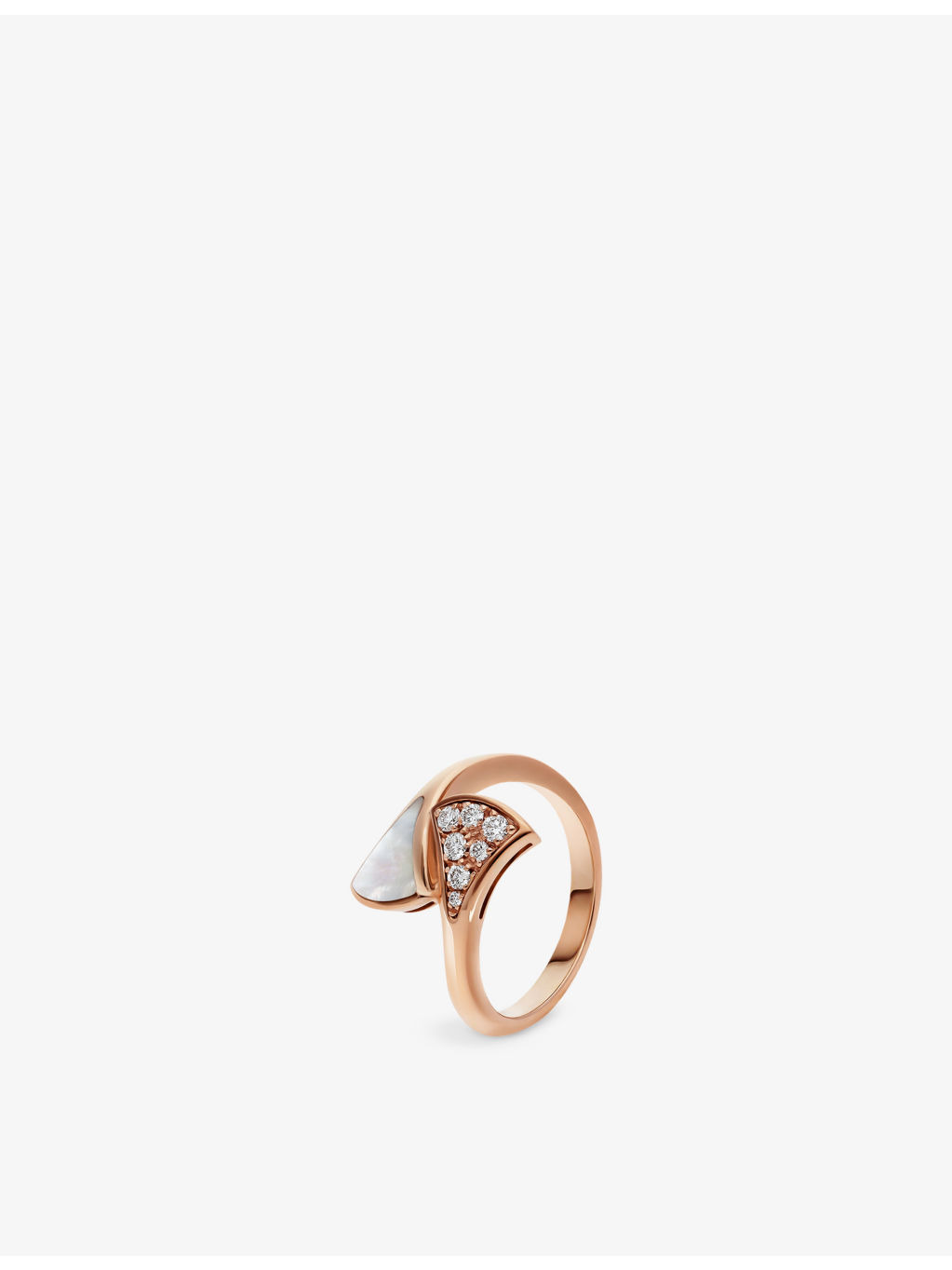 Divas Dream small 18ct rose-gold, mother-of-pearl and diamond ring - 2