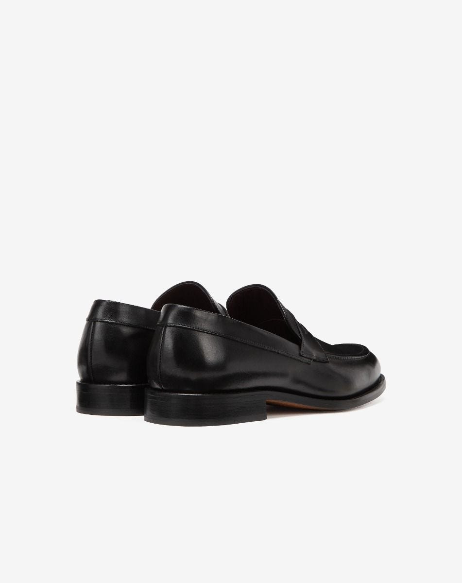 Black calfskin slip ons - 3