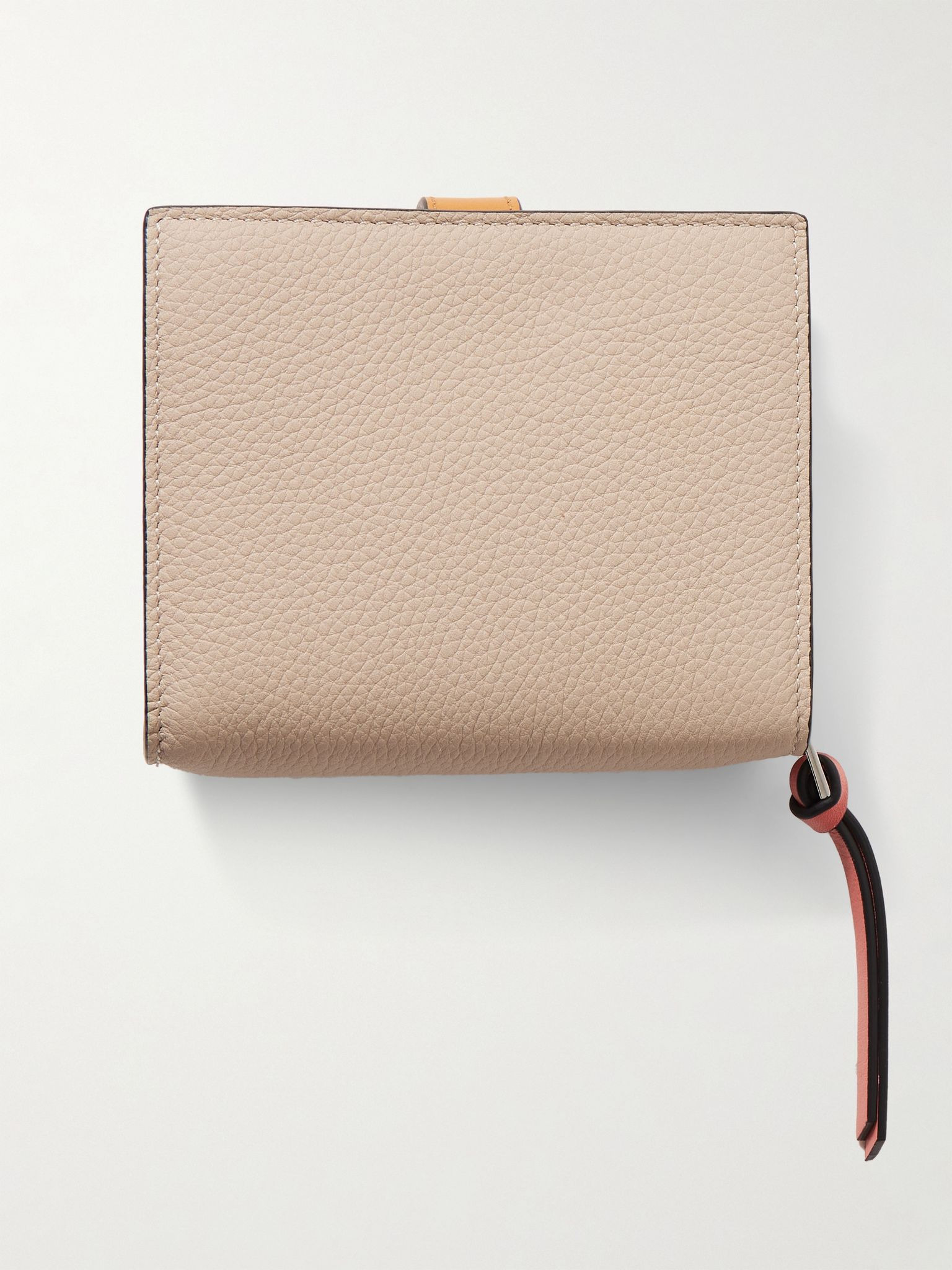 Two-tone leather wallet Beige - 3