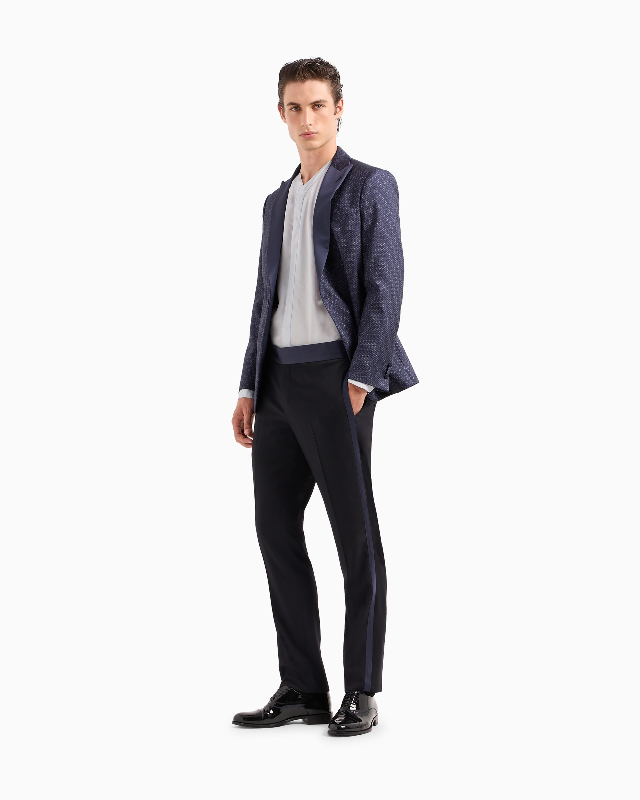 Wool crêpe tuxedo trousers - 2