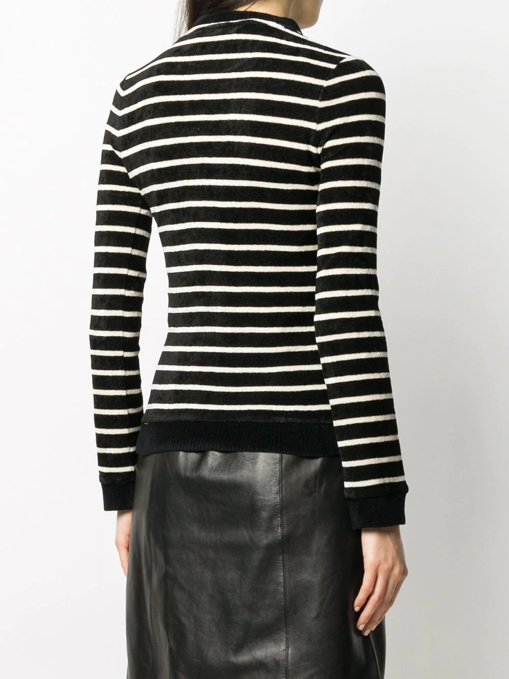 horizontal stripe chenille jumper - 4