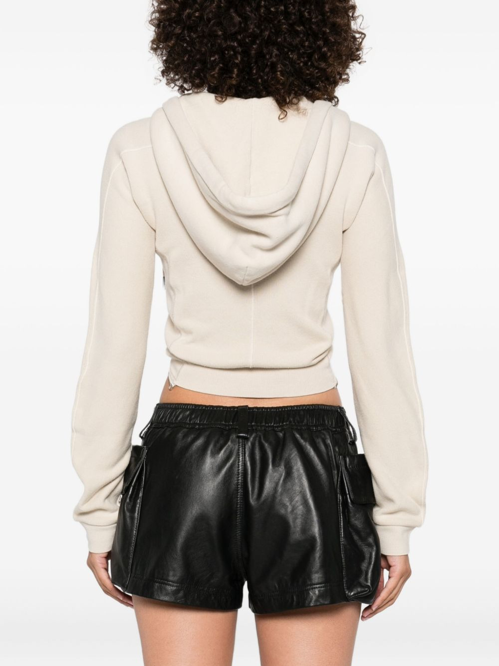 cropped zip-up hoodie - 4