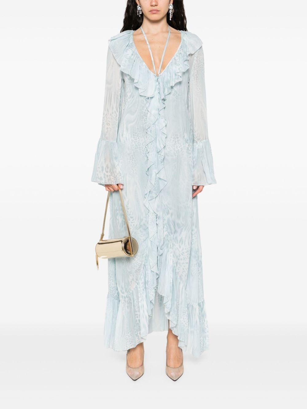 printed chiffon maxi dress - 2