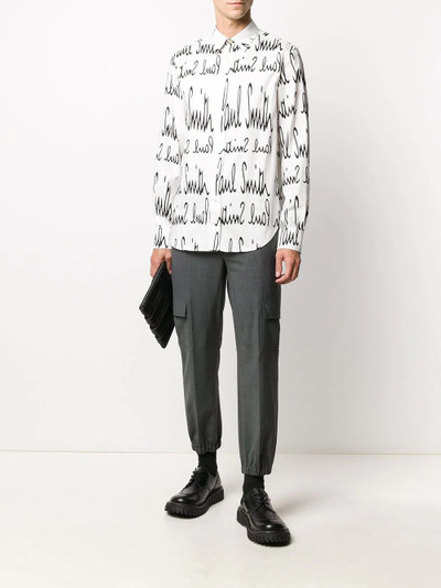 Paul Smith logo print buttoned shirt outlook