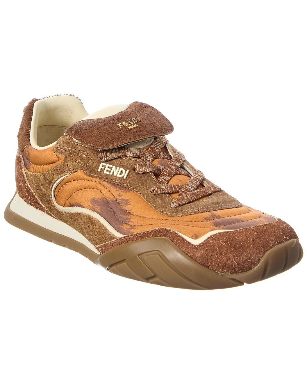 FENDI Wave Pulse Tech Fabric & Suede Sneaker - 1