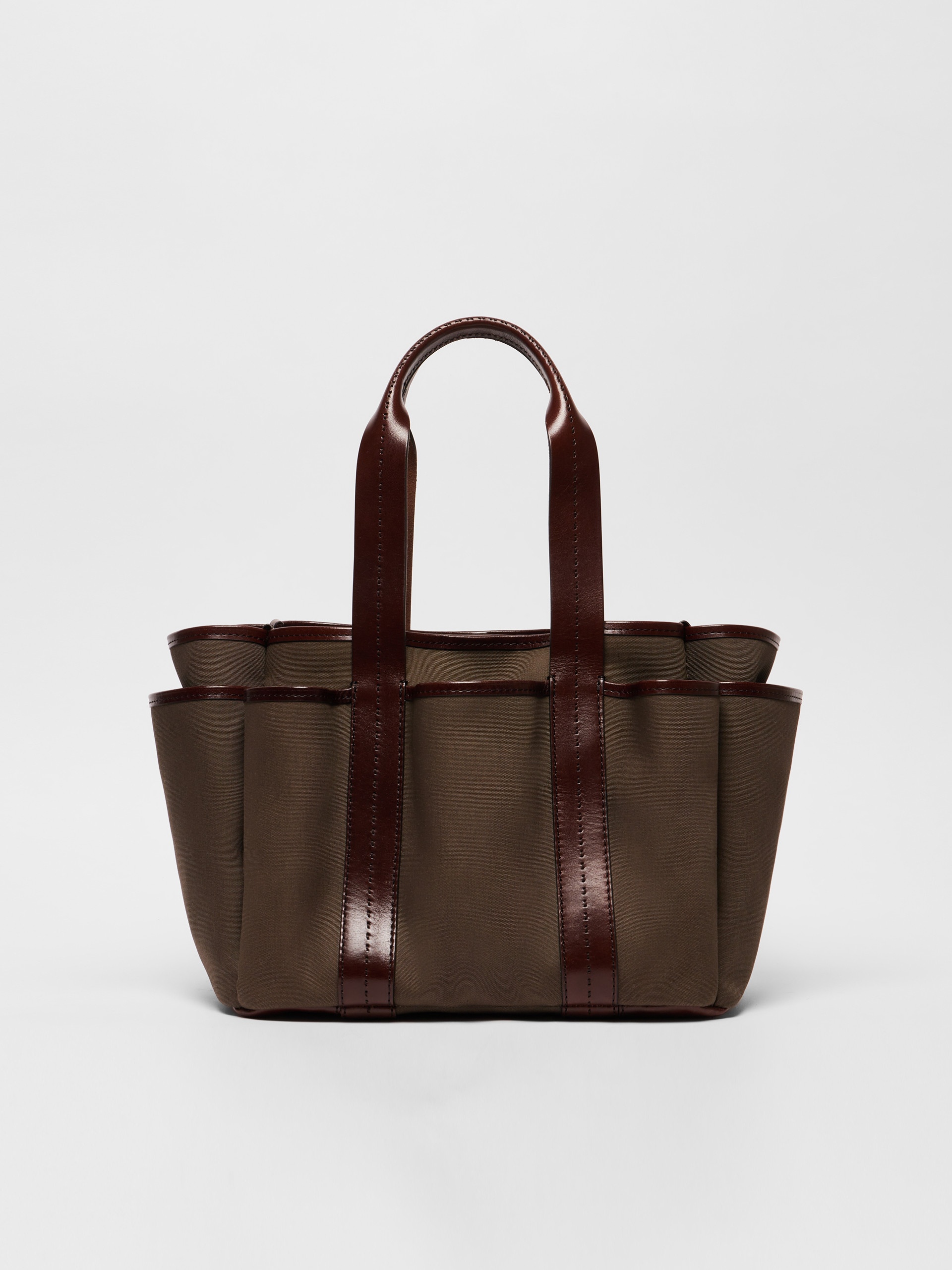 GARDENCABASM Canvas and leather Giardiniera tote bag - 3