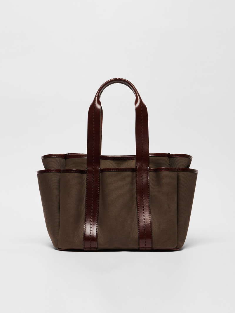 GARDENCABASM Canvas and leather Giardiniera tote bag 3