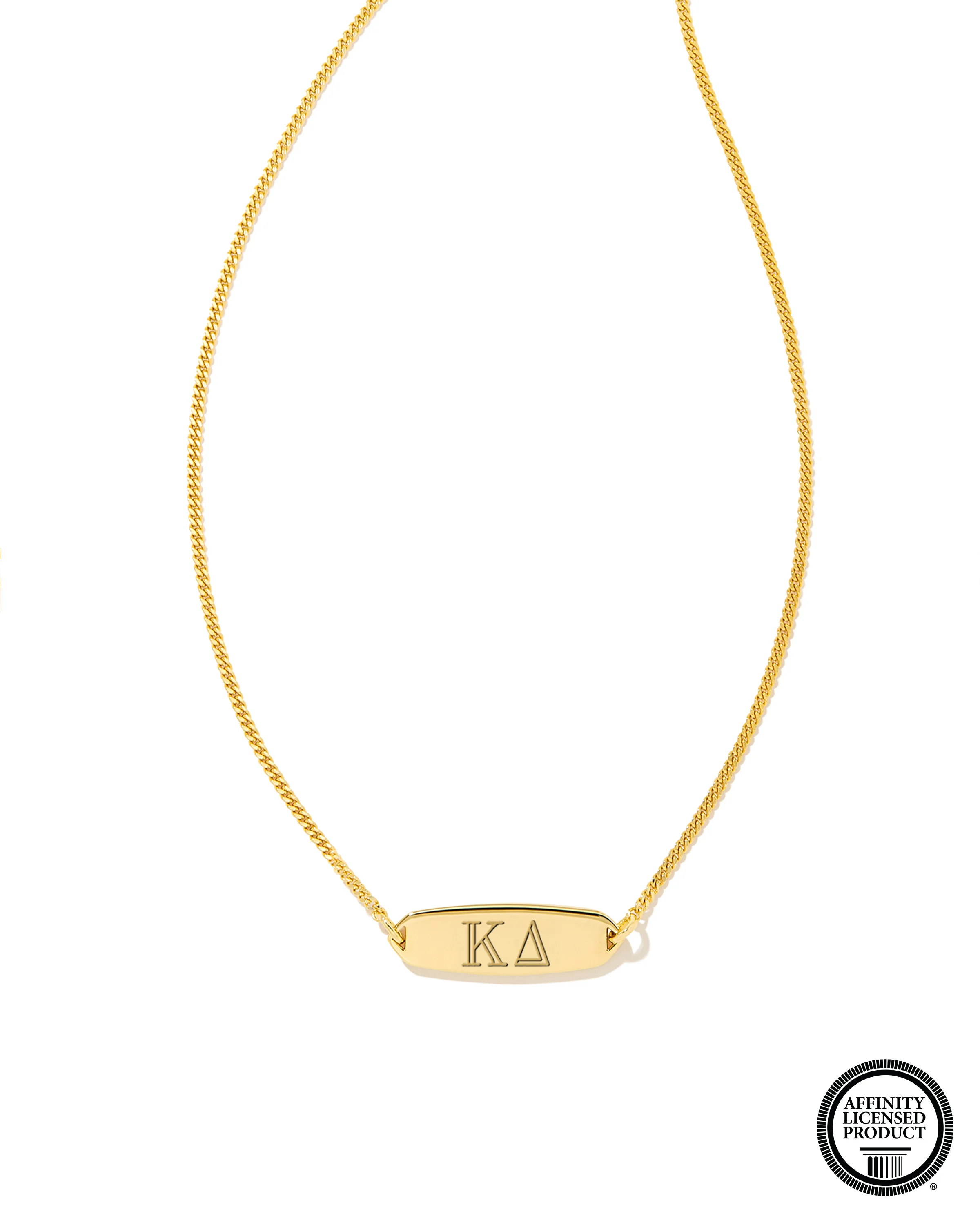 Kappa Delta Pendant Necklace in 18k Gold Vermeil - 1