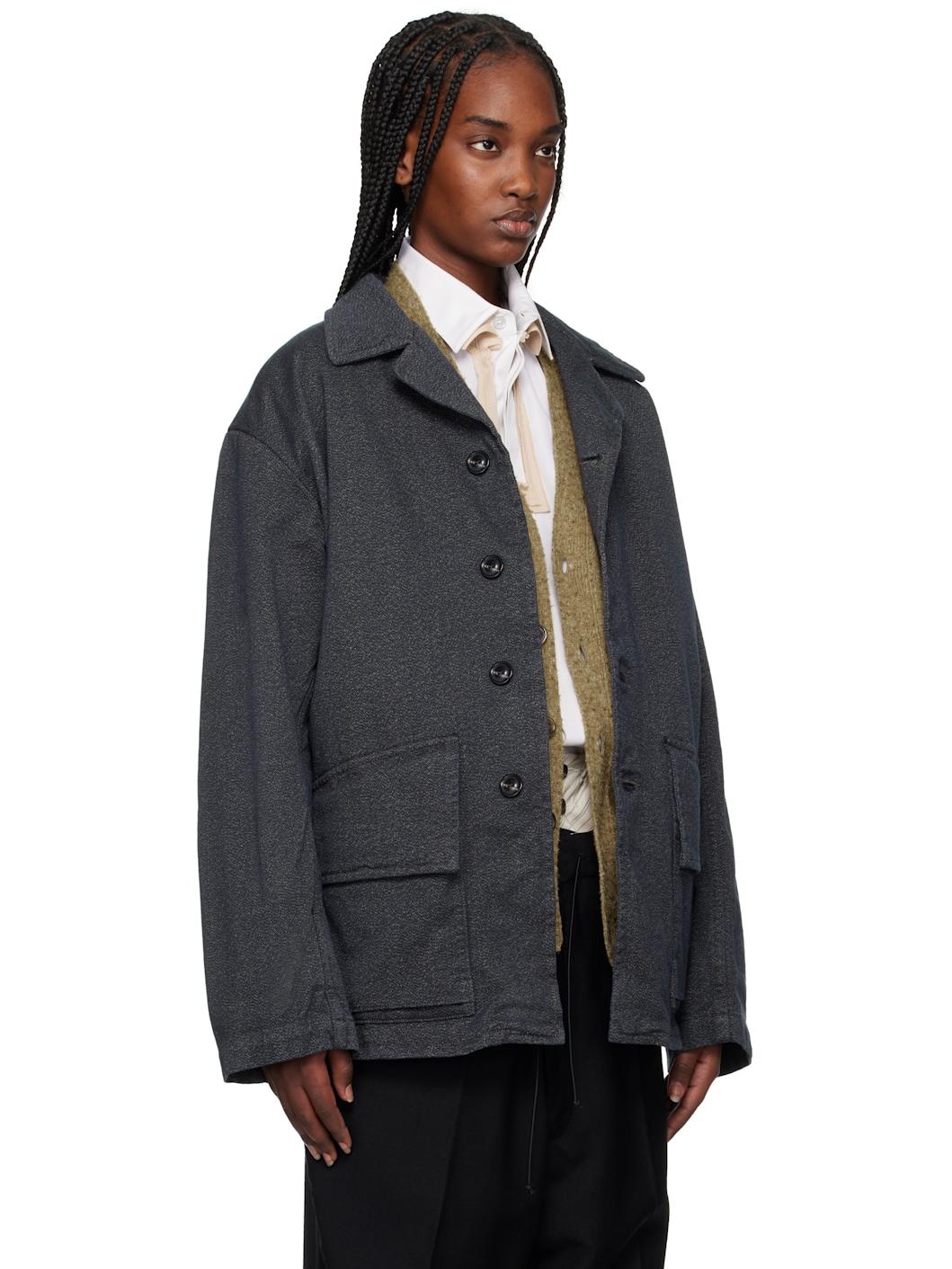Gray & Navy Sports Jacket - 2