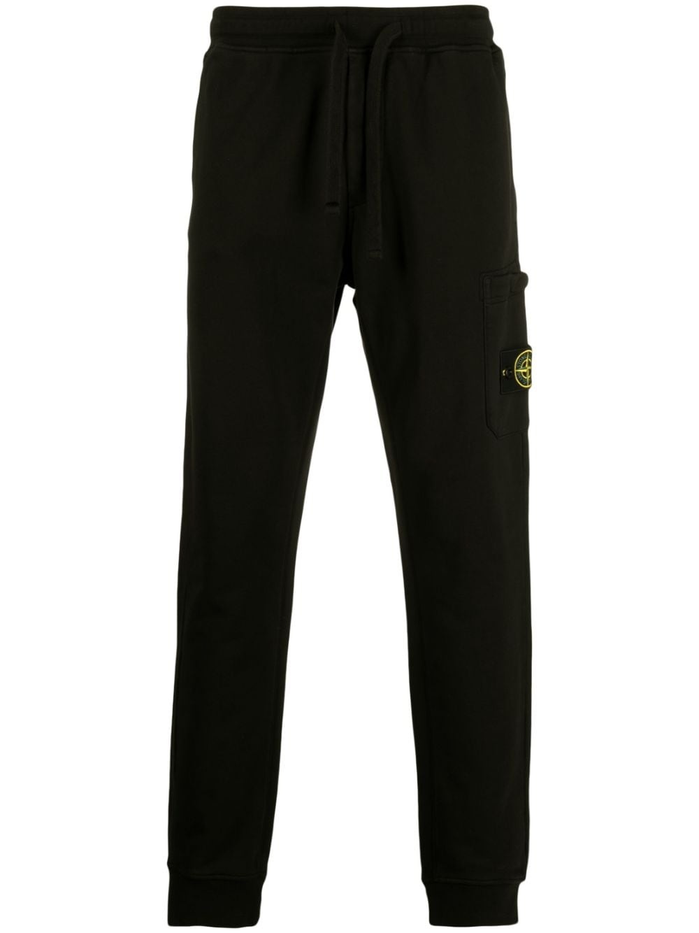 logo-embroidered cotton track pants - 1