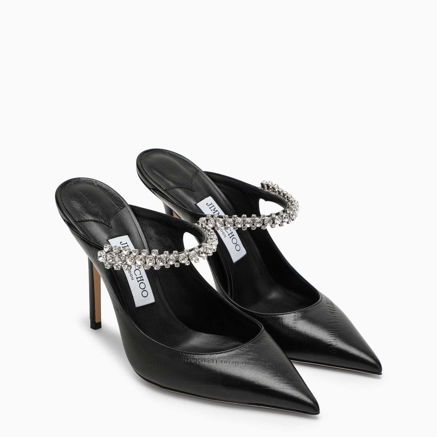 Jimmy Choo Bing 100 Black Leather Sabot - 2