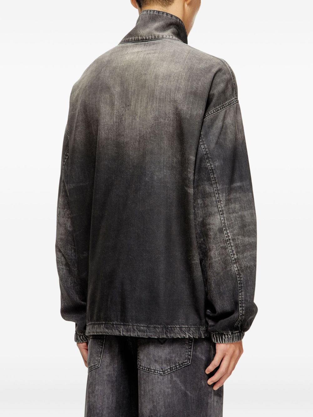 D-Flow half-zip denim shirt - 4