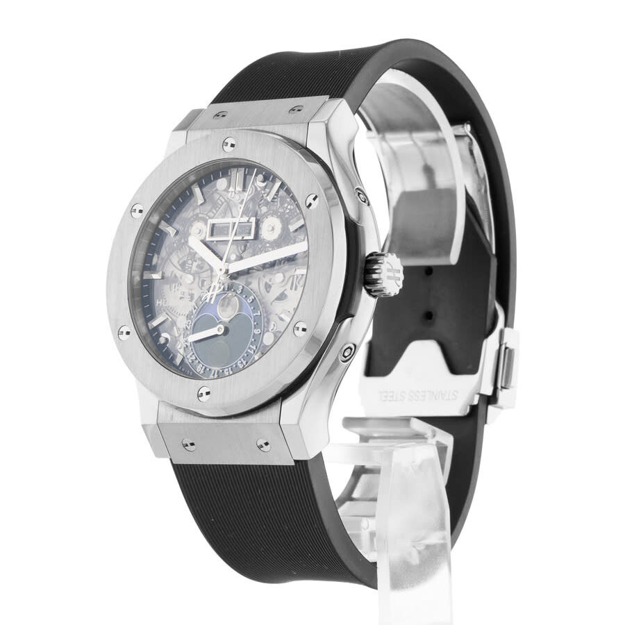Pre-owned Hublot Classic Fusion Aerofusion Sapphire Skeleton Dial Men's Watch 517.NX.0170.LR - 4