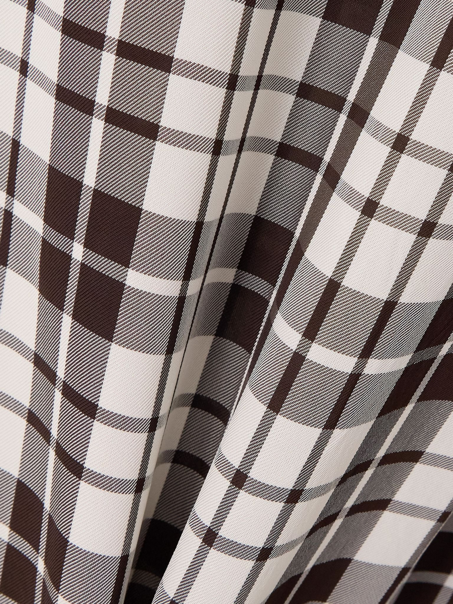 Bronwen checked twill shirt Brown - 4