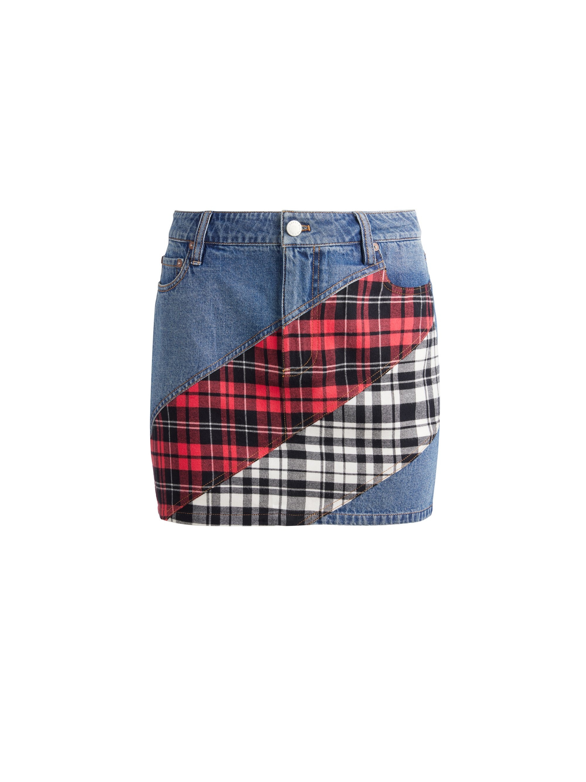 LISANNE SPIRAL DENIM MINI SKIRT - 1