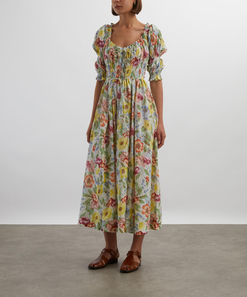 DÔEN Ischia Blanc Anemone Bloom Dress outlook