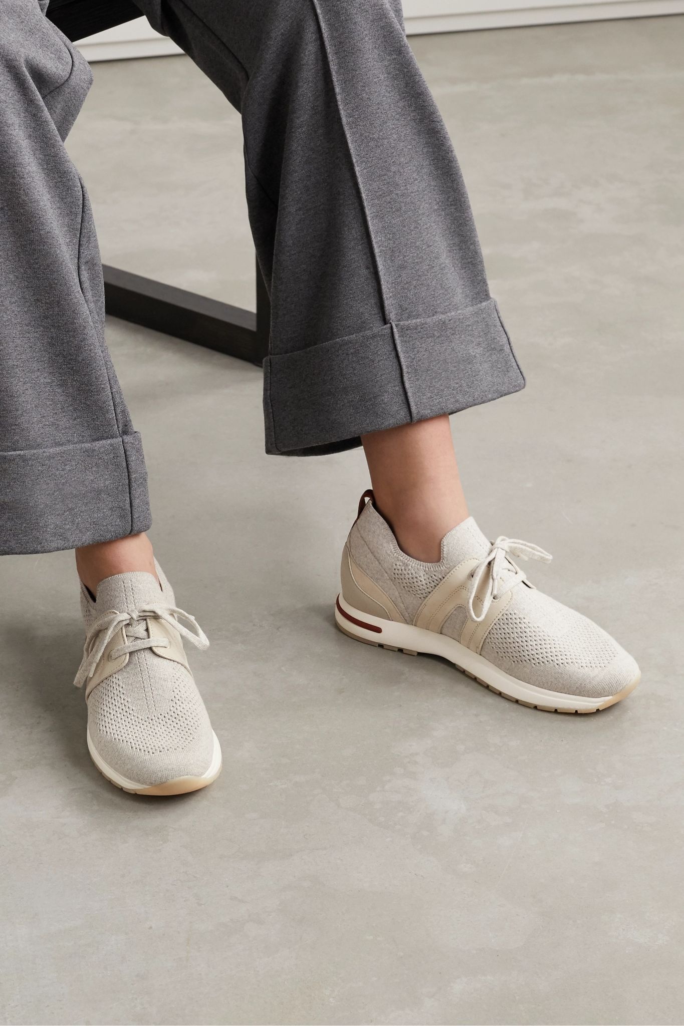 360 Lp Flexy Walk suede and leather-trimmed wool sneakers - 4
