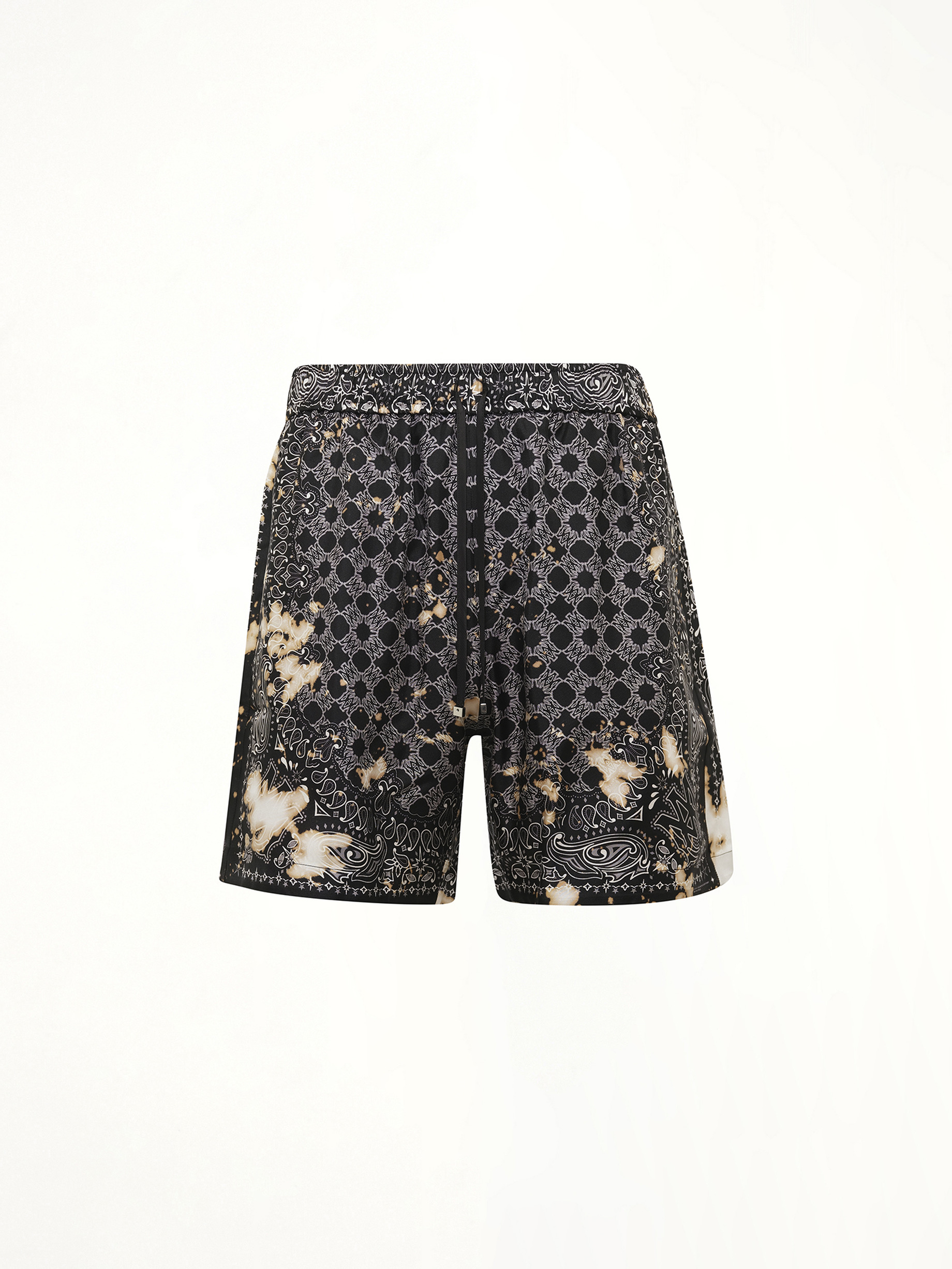 Bleach Bandana Silk Shorts in Black - 2