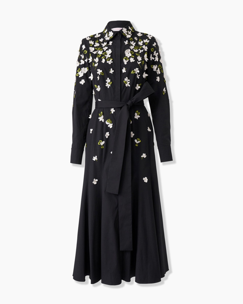 Floral-Embroidered Midi Dress 1
